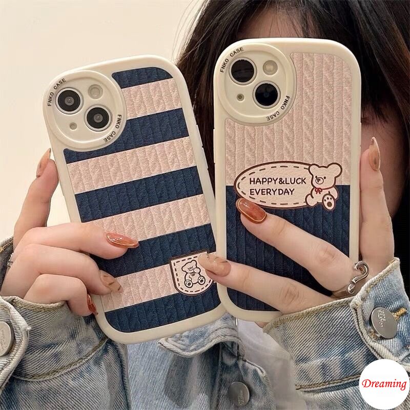 Ốp Lưng Cho Redmi Note 13 12 11S 10S 9S 8 7 A1 A2 12C 11A 10C 10A 9C 9A 9T C55 C50 X5 X3 NFC GT M3 10T 13T Pro 11T Hình Bầu Dục Mắt Lớn Mềm Ốp Lưng Điện Thoại Họa Tiết Happy Sọc Gấu