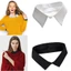 YUUKII Phụ Kiện Quần Áo Thời Trang Đen / Trắng Cotton Ve Áo Cổ Giả