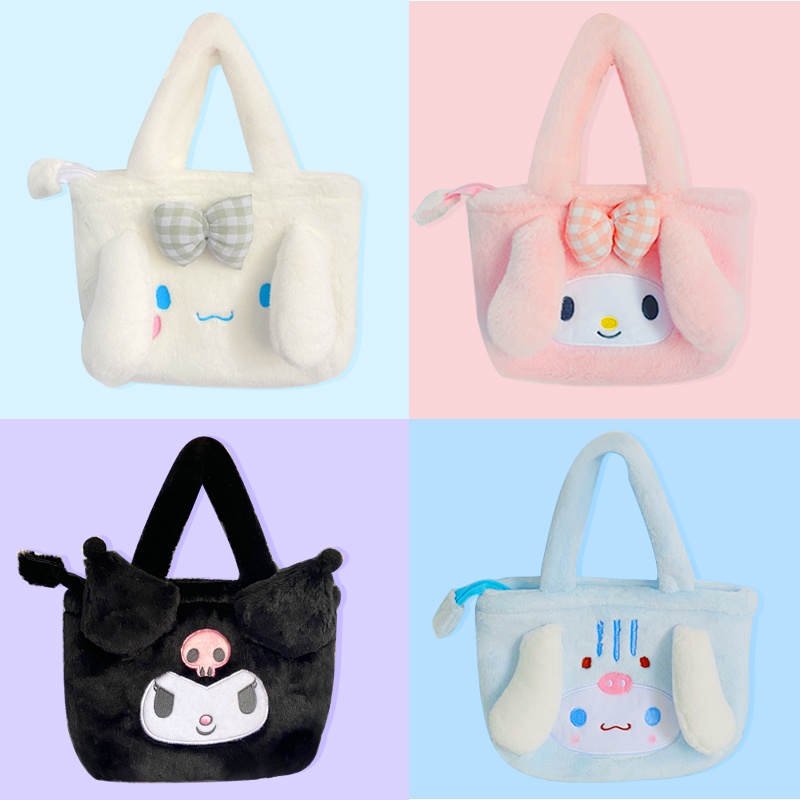 Sanrio Túi Xách Nhung Lông Hình Nhân Vật Hoạt Hình Kuromi Đáng Yêu Shopee Việt Nam 3216