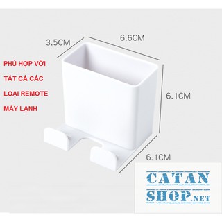 Kệ Dán Tường Để Remote, Đồ Dùng/ Giá Đỡ Sạc Điện Thoại - Có Móc Treo Giữ Dây Điện GD153-KRKTSac