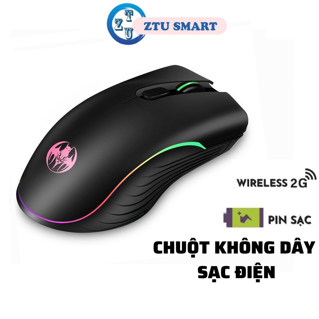 Mô tả Chuột không dây ZTU Smart GM20 wireless tự sạc pin, chuột gaming chơi game siêu bền DPI4800 - 1