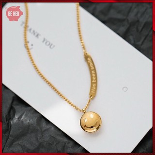 Dây chuyền titan sáng bền màu hình mặt cười đáng iu - Trang sức Bé Heo BHDC255