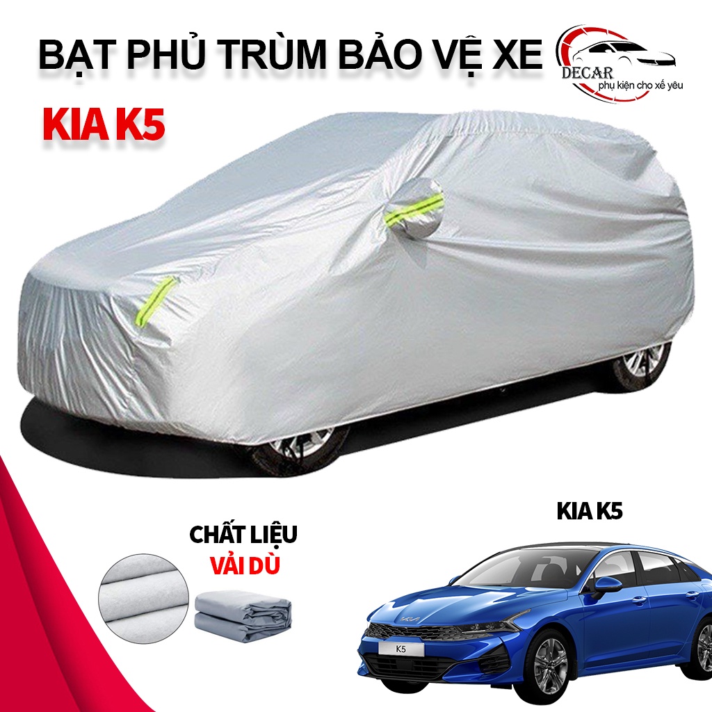 [KIA K5] Bạt phủ trùm che đậy bảo vệ xe ô tô loại vải dù oxford cao cấp Kia K5 che nắng, che mưa cho ô tô