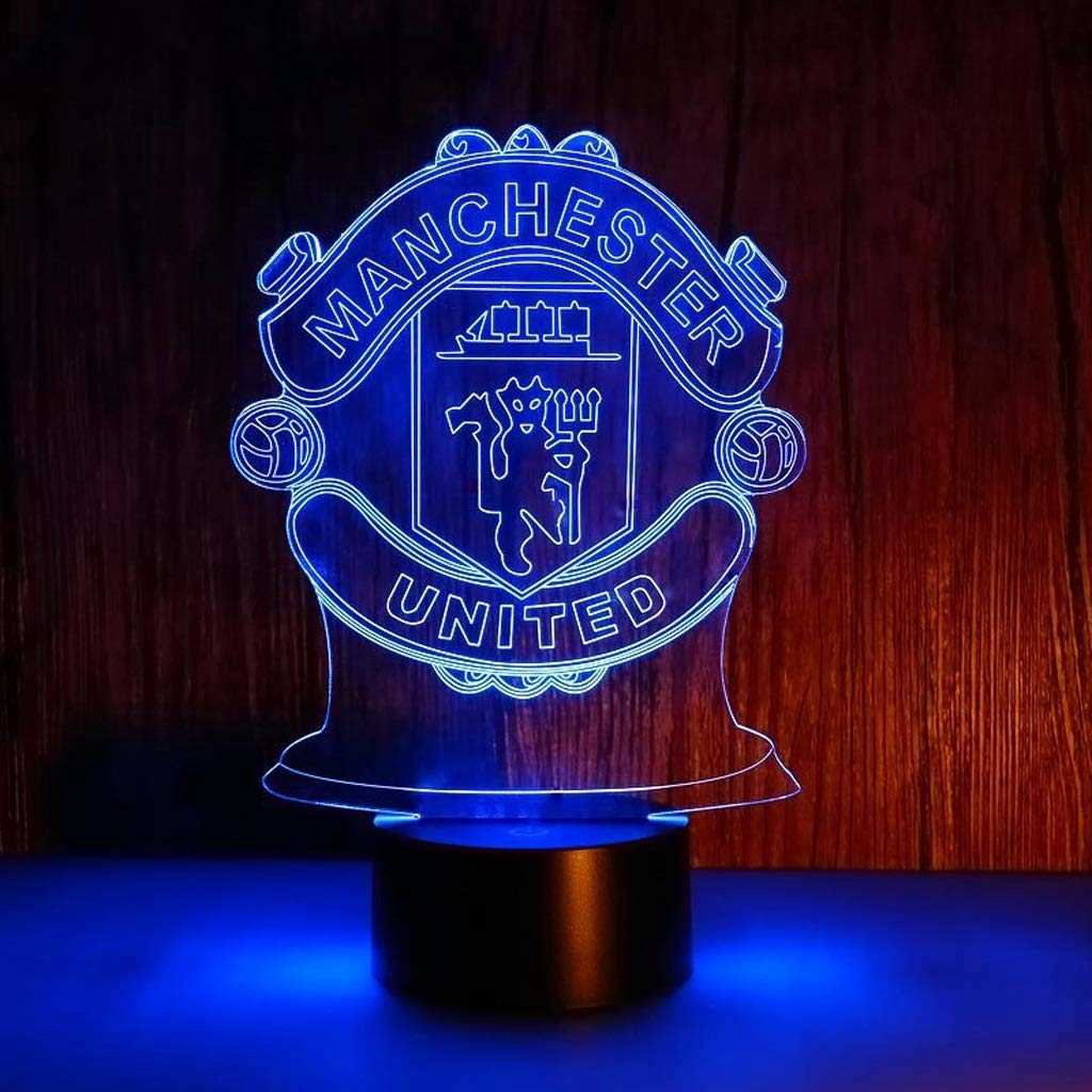 HT3 Câu Lạc Bộ Bóng Đá Đèn Ngủ Real Madrid FCB Menchester Utd Đèn LED Arsenal Bayern Chiếu Sáng Từ Xa Quà Tặng Cho Người