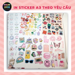 In Sticker A3 Theo Yêu Cầu