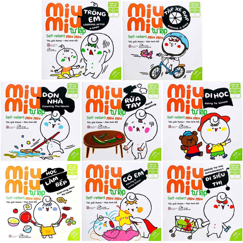 Ảnh Sách - Ehon Kĩ Năng Sống - Miu Miu Tự Lập - Phần 2 - Song ngữ Việt-Anh (Dành cho bé từ 1-6 tuổi) (Lẻ tùy chọn) 1
