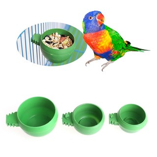 3 Cốc Uống / Muỗng Ăn Chim Nhựa Cho Chim Ăn Cốc Bồ Câu Bát Tưới Nước Đồ Cho Ăn