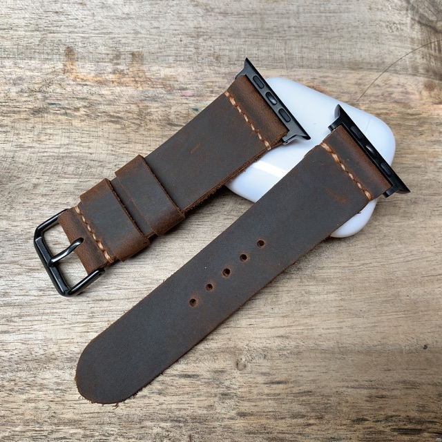 Dây đeo dành cho apple watch ( kèm khoá ) da sáp ngựa điên. APW2