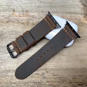 Dây đeo dành cho apple watch ( kèm khoá ) da sáp ngựa điên. APW2