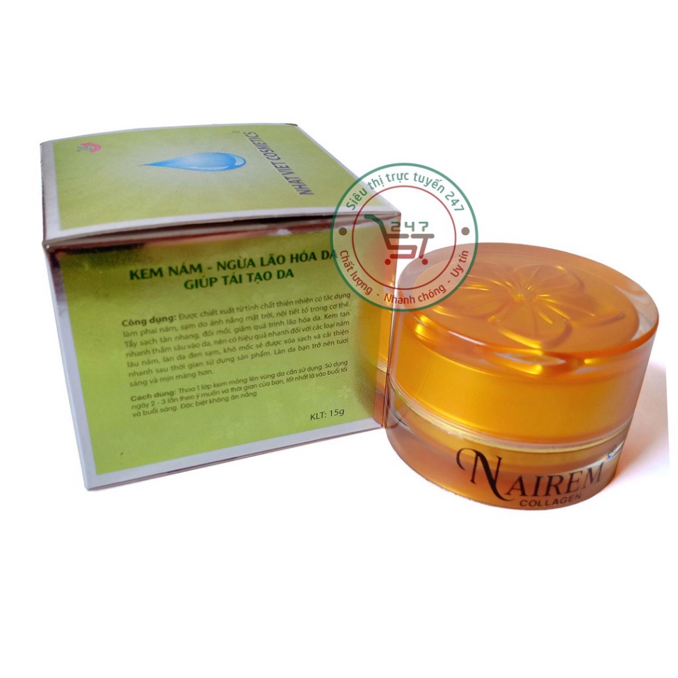 Kem Nám Tàn nhang Ngừa lão hóa da Giúp tái tạo da Nairem 13g (Vàng nhạt)