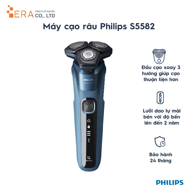 [Mã BMLT100 giảm đến 100K đơn 499K] Máy cạo râu khô và ướt Philips S5582/20