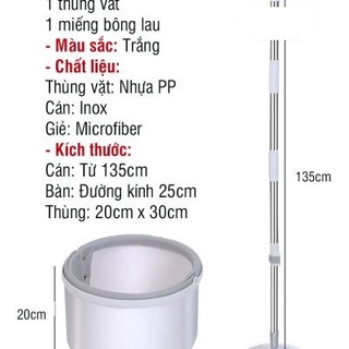 Chổi lau nhà tách nước bẩn k9 thông minh ,Bộ cây lau nhà 360 độ có thùng vắt xoay tròn