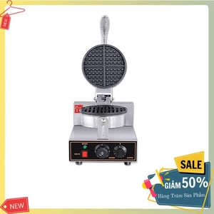 Máy làm bánh tổ ong công nghiệp 1200W gia nhiệt kép, chống dính teflon siêu bền