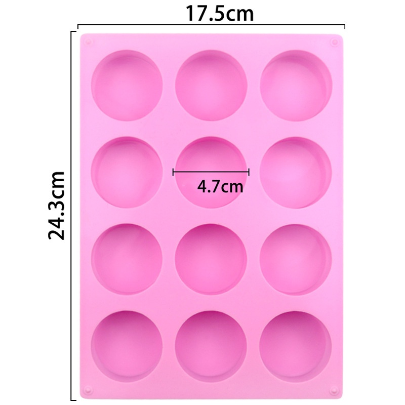 Khuôn silicone 12 Ngăn Làm Bánh Hình Trụ DIY