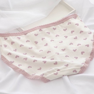 Quần lót nữ cotton cao cấp kháng khuẩn khử mùi ren viền sexy họa tiết cute dễ thương DEVARI L110