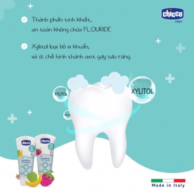 Kem đánh răng cho bé nuốt được Chicco từ 6m+ - hanzo2009