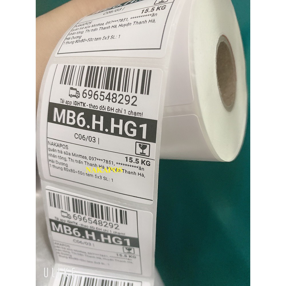 500 Tem in vận đơn GHTK 49x50 25M