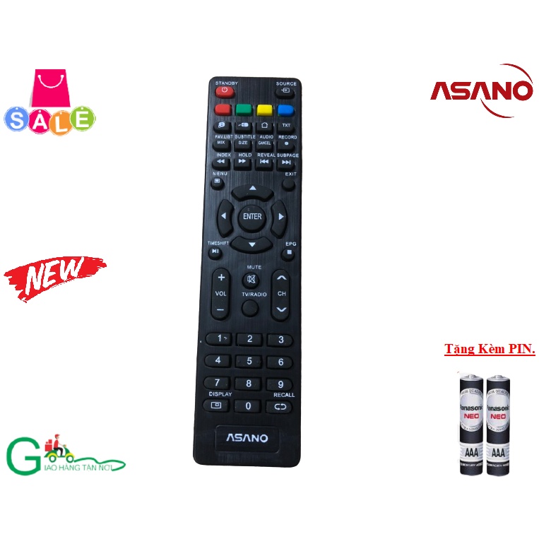Remote Điều khiển từ xa dành cho tivi Asano ngắn - Hàng chính hãng ,mới ...
