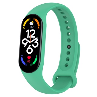 Dây Đeo Thay Thế Chất Liệu Silicon Màu Trơn Cho Xiaomi Miband 7