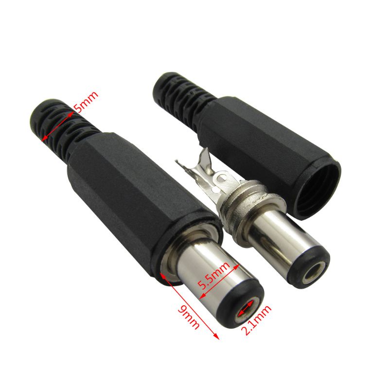 Pealike 15 Chiếc Cho DC Cắm Điện 5 5x2 1 Mm Cho DC Cắm 5 5-2 1 Loại Dây Tiêu Chuẩn Chiều Dài 9 Mm Cho DC Nam Cắm Điện Suppl