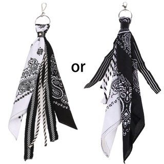 Hum Dây Xích paisley bandana kerchief Dạng Ví Phối Ruy Băng punk Trang Trí Đầu Xe Đạp Phong Cách hip hop unisex