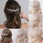 MERIGGIARE Pha Lê Đầu Bé Gái Kim Cương Giả Handmade Trang Trí Tóc Cô Dâu Kẹp Tóc