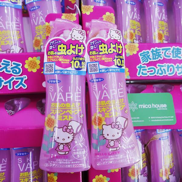 Xịt chống muỗi Skin Vape Hello Kitty 200ml Nhật