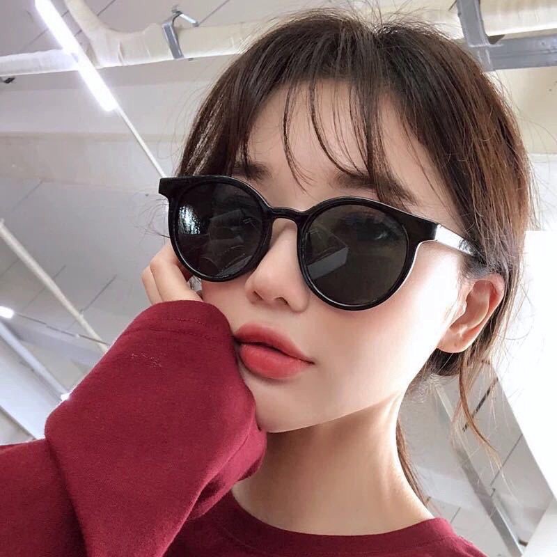 Kính Mát Gọng Tròn Chống Tia Uv400 Kiểu Dáng Cổ Điển Dành Cho Nữ
