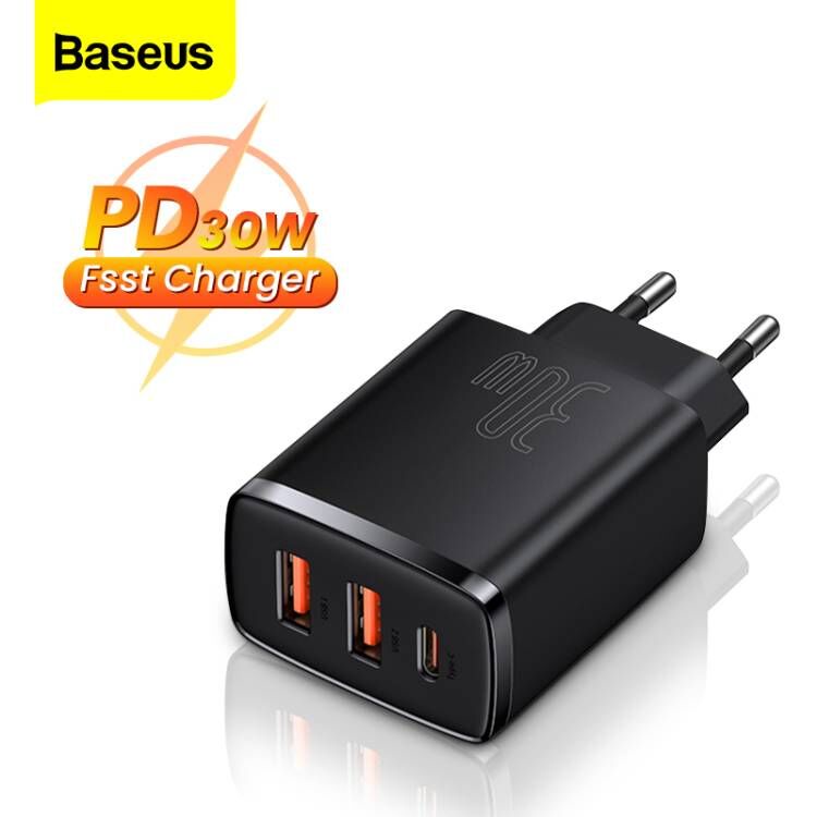 Ảnh Đầu sạc nhanh Baseus 20W/ 30W cổng USB PD phích cắm US cho iPhone 12 Pro Max 11 1