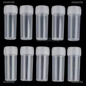 100 Ống thử nghiệm bằng nhựa 5ml Chai vít cho trường học