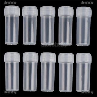 [ulovebsby] 100 Ống thử nghiệm bằng nhựa 5ml Chai vít cho trường học