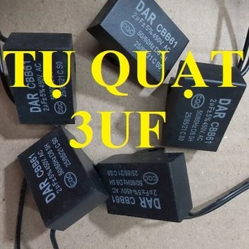 Tụ Quạt CBB61 450VAC - Tụ quạt 3 uF thông dụng - Phụ tùng dùng trong động cơ điện, quạt điện
