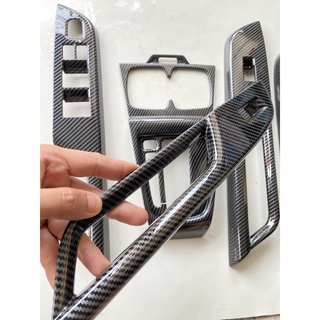 Ốp nội thất xe Suzuki Xl7, Ertiga số tự động 2019-2023 nhựa carbon cao cấp