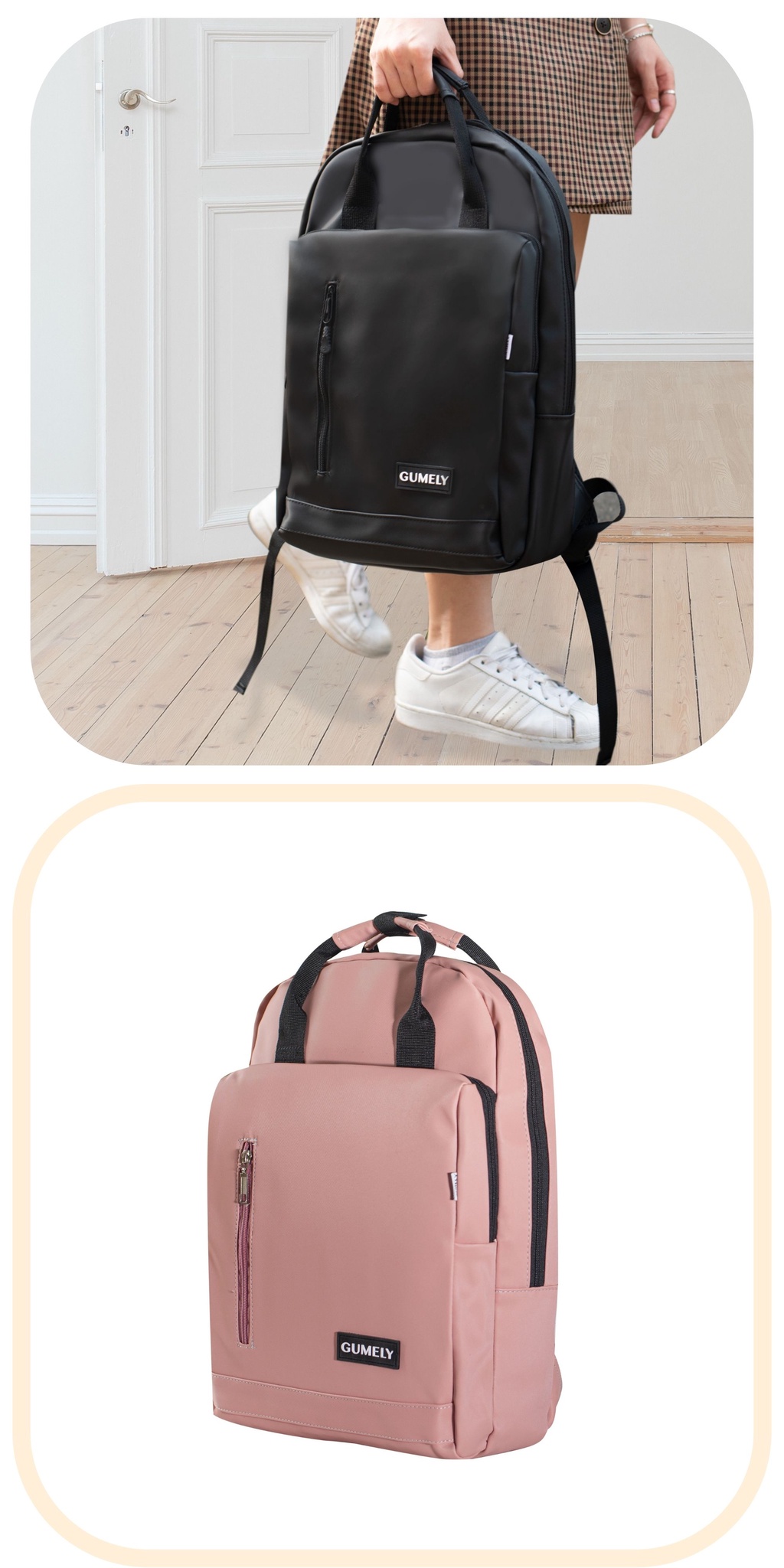Mô tả Balo nam nữ đẹp gọn nhẹ nhiều ngăn unisex size to để lạptop 14 15.5 inch Gumely GU06 ViAnh Store đi học đi làm - 2