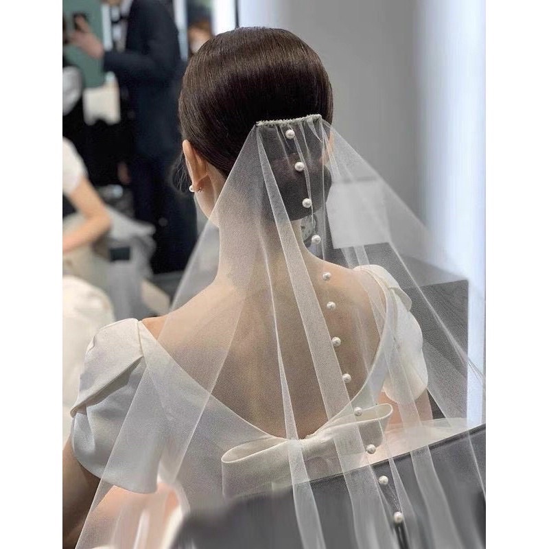 von 2 tầng đính hạt trai thẳng
