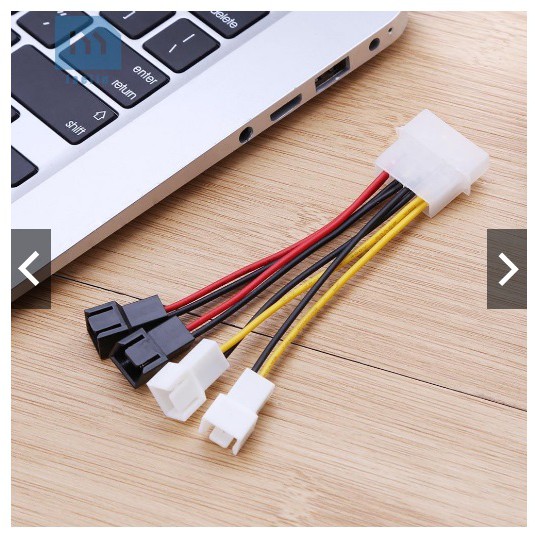Cáp chuyển nguồn 4-Pin thành 4 dây 3-Pin fan 12v và 5v
