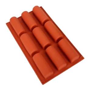 Cc 9 Lỗ Khuôn Silicon Khay Bánh Kẹo Chocolate Gumpaste Khuôn Bán Khuôn Hình Dải DIY Fondant Mousse Bánh Mousse M