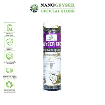 Lõi CBC Nano Geyser, Lõi lọc nước số 3 máy UF, NANO, Dùng cho các dòng máy lọc nước NANO, UF, Ecotar...