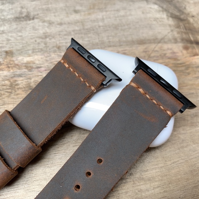 Dây đeo dành cho apple watch ( kèm khoá ) da sáp ngựa điên. APW2