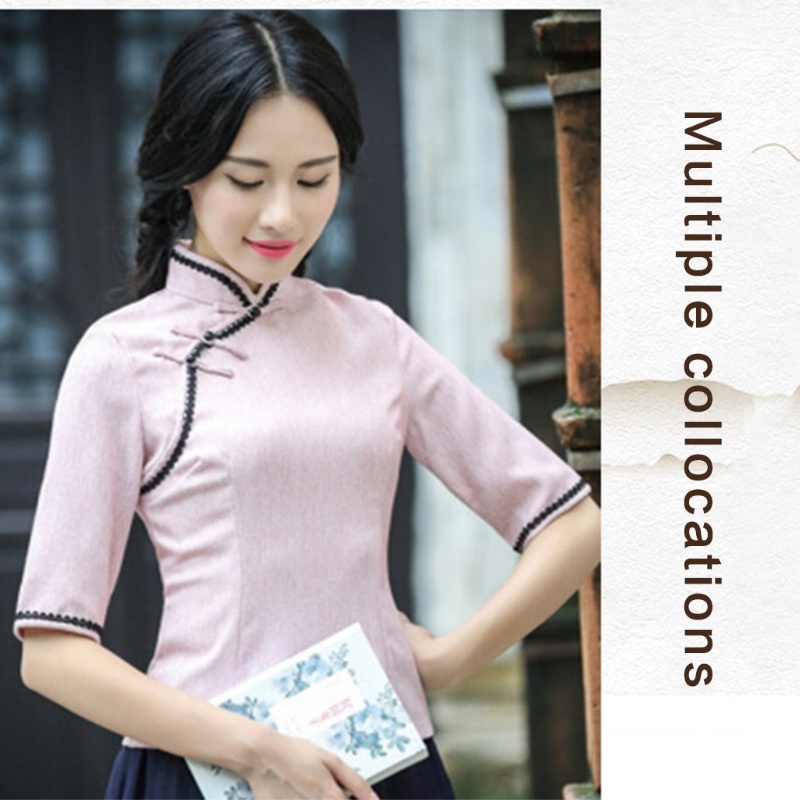 Ppy 10 Chiếc 10 Mm Sườn Xám Ngọc Trai Mái Vòm Nút May Giả Ngọc Một Phần Lỗ Cho Đường Phù Hợp Với Hanfu Retro Nhựa R