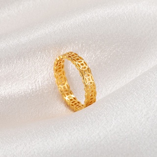 Nhẫn Kim Tiền Titan Mạ Vàng 24k Cao Cấp (Có Hộp Nhựa) - Trang Sức Hava Hong Kong - HVN49