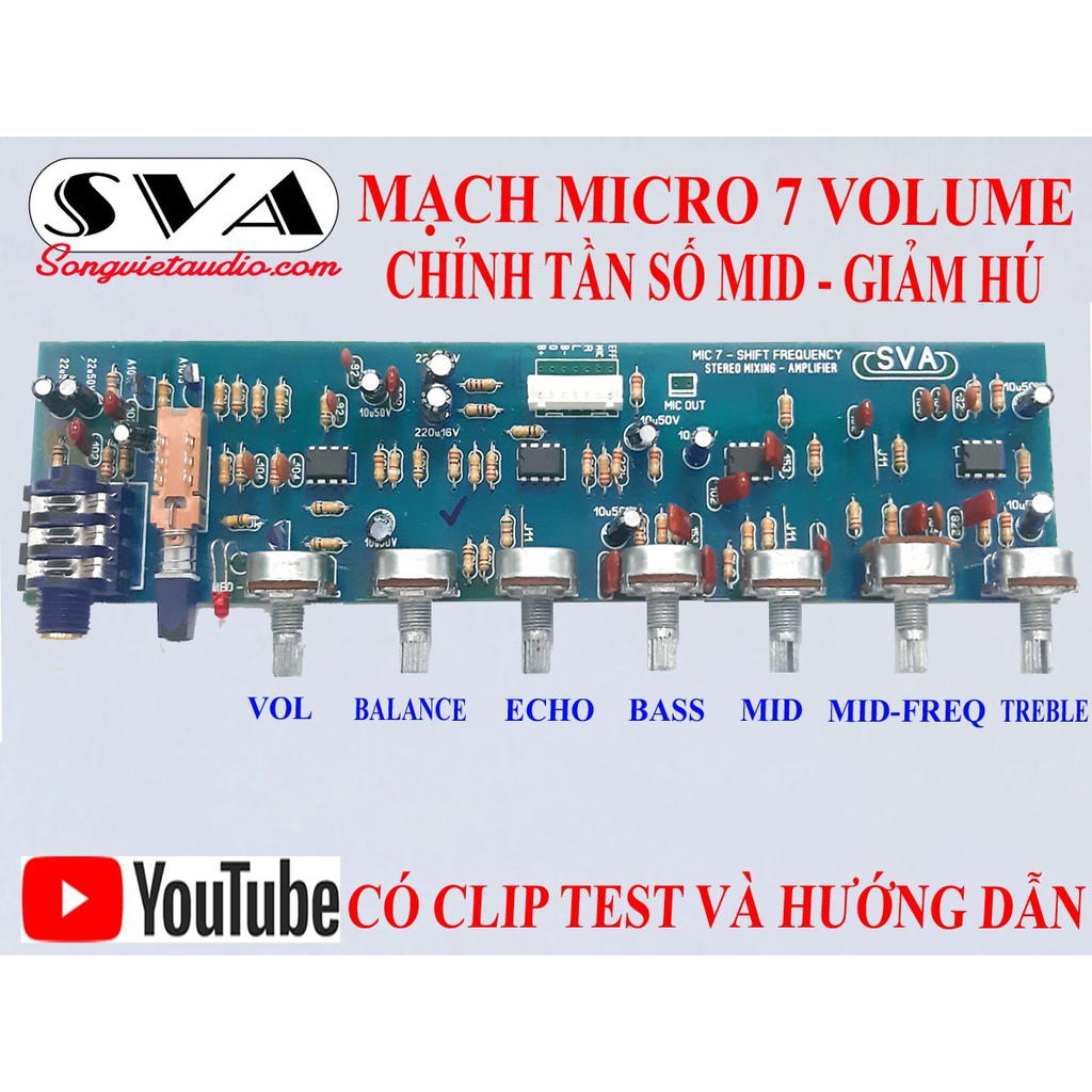 MẠCH MIC 7 LắP RÁP AMPLI GIA ĐÌNH - KÈM DÂY | Shopee Việt Nam