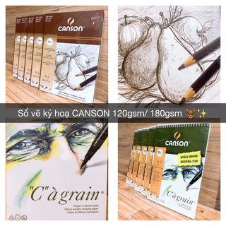 [CANSON] Sổ vẽ / Tập ký hoạ Canson size A4 120gsm/ 180gsm 🐻🌻