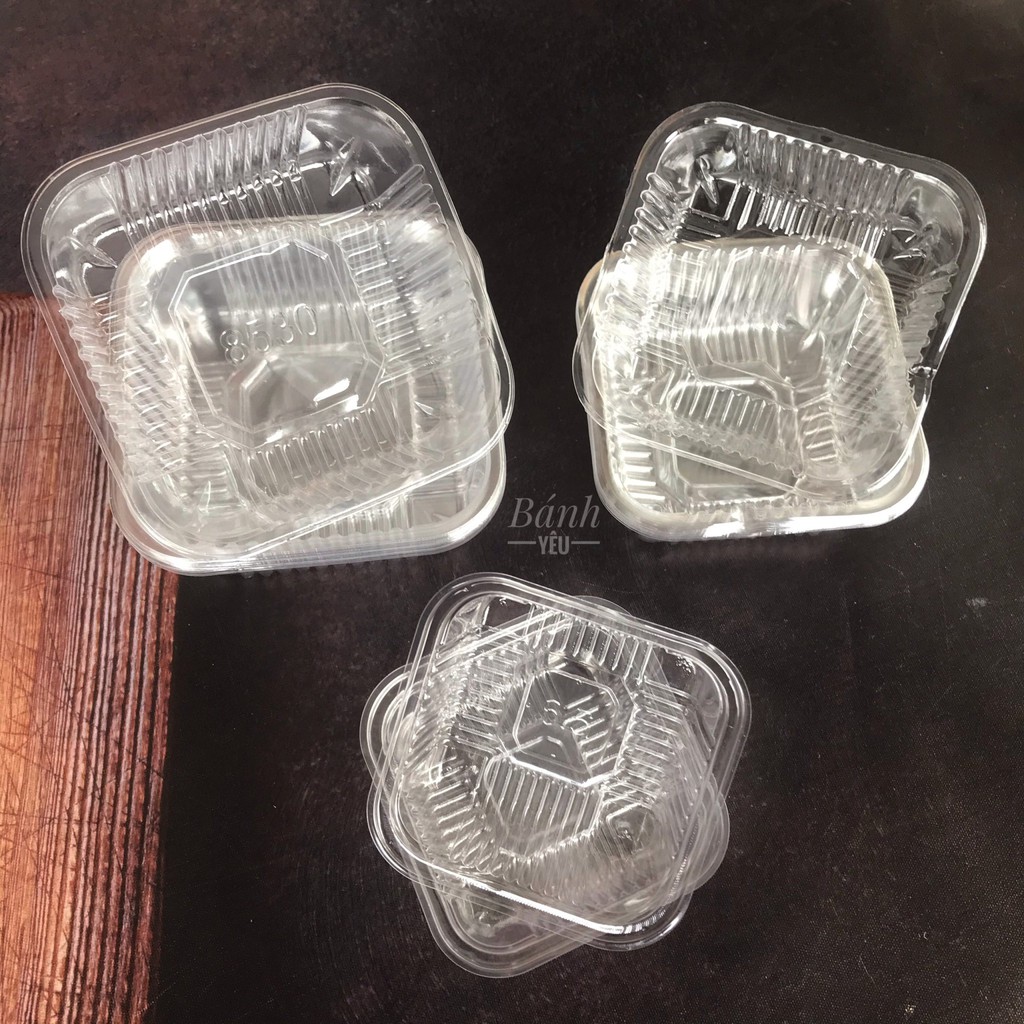 Bộ 10 Khay Nhựa Đựng Bánh Trung Thu Tùy Chọn Kích Thước