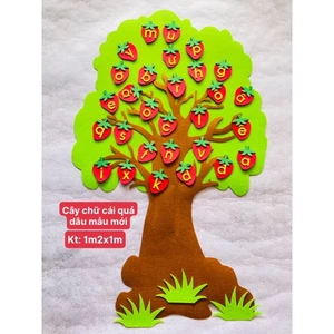 Cây chữ cái ( dâu, cam, hoa)Đồ chơi mầm non - CHỮ CÁI