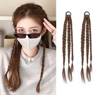 Tóc giả đuôi ngựa quyền anh phong cách Y2K ngọt ngào - nhiều sợi xoắn bện, tiện lợi cho thời trang hàng ngày và thể thao