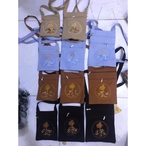 túi vải đeo chéo, giỏ đựng điện thoại, phụ kiện đi chùa