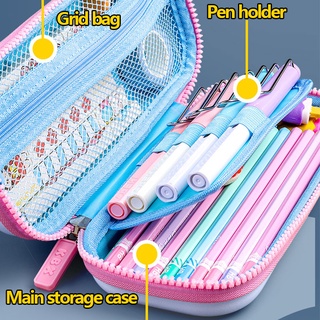 Túi Đựng Bút Mềm 3D Kawaii Chống Nước Sức Chứa Lớn Sắp Xếp Gọn Gàng Cho Học Sinh