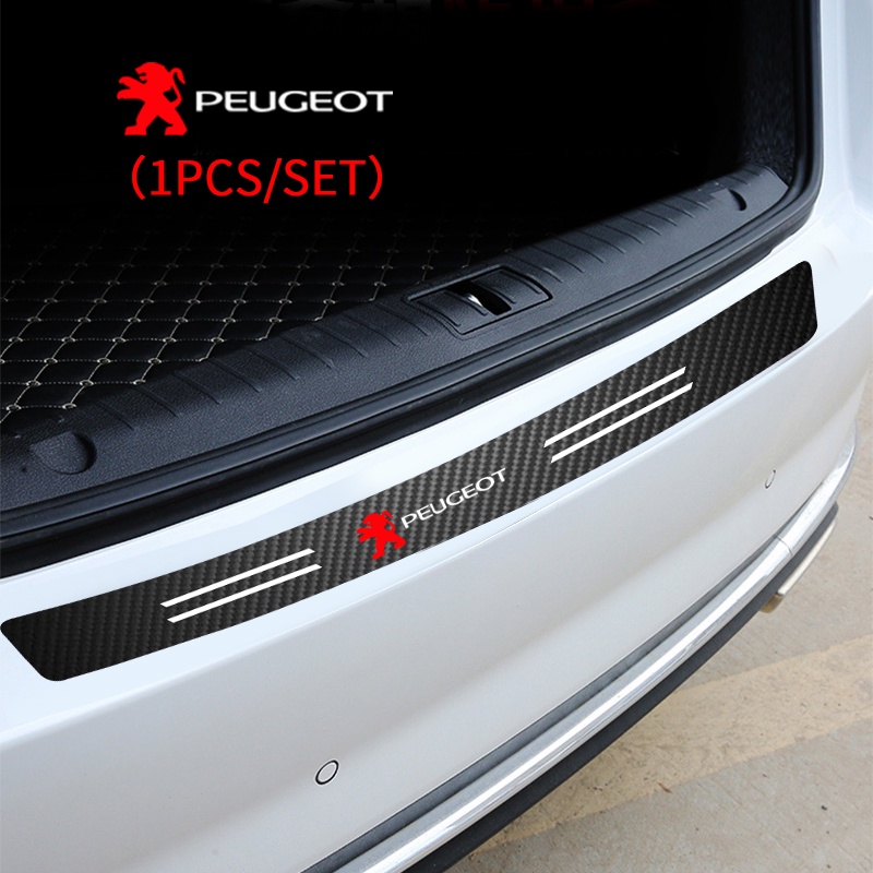1 Dải Dán Bảo Vệ Cốp Xe Hơi Bằng Sợi Carbon Cho Peugeot 206 207 208 306 307 308 407 408 508 2008 3008