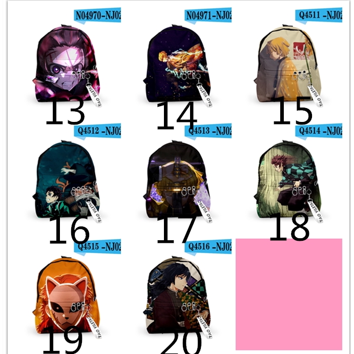 GC2 3D Anime Ghost Demon Slayer Ba Lô Học Sinh CG2